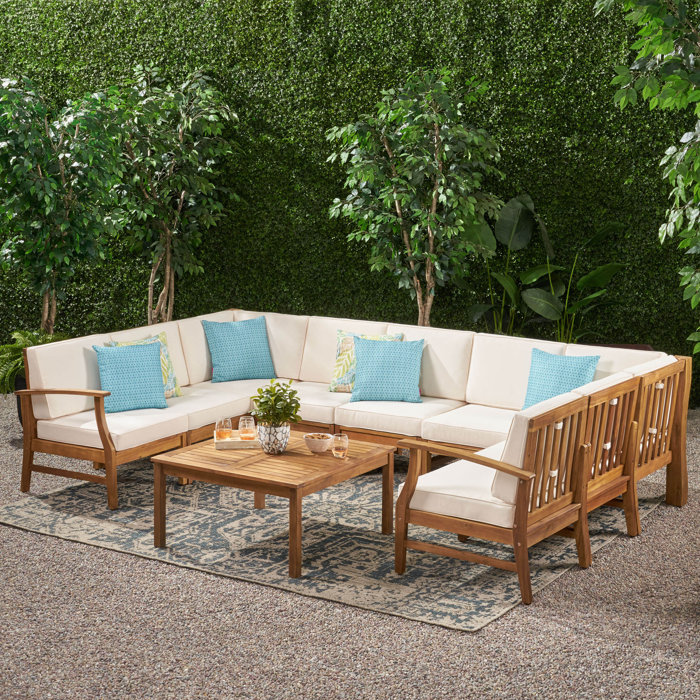 Wade Logan® Caernarfon Outdoor Seating Group with Cushions & Reviews Wayfair